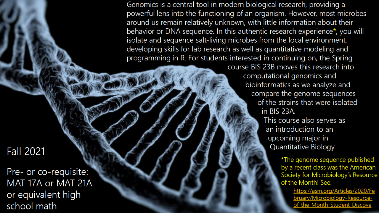 BIS 23A: Genome Hunters