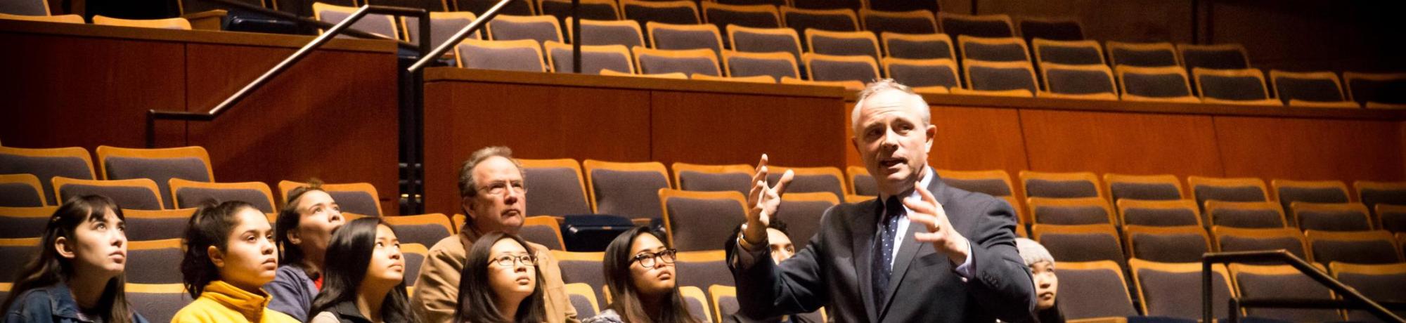 Students sitting in Mondavi Center audience